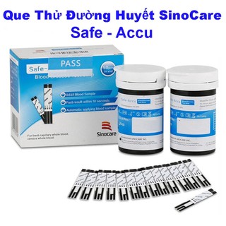 Que thử Đường Huyết Sinocare Safe Accu Lọ 25 Que