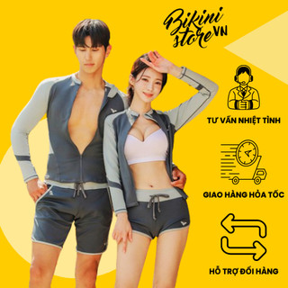 BikiniStoreVn : Đồ bơi tay dài nam nữ Ani15 - Đồ tắm biển nữ kín đáo - Đồ bơi cặp đôi couple - Đồ bơi dài tay chống nắng