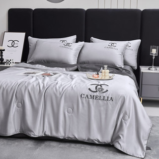 Set Phi Lụa CAMELLIA Chăn Trần Bông Mỏng,Mềm,Mịn Cao Cấp