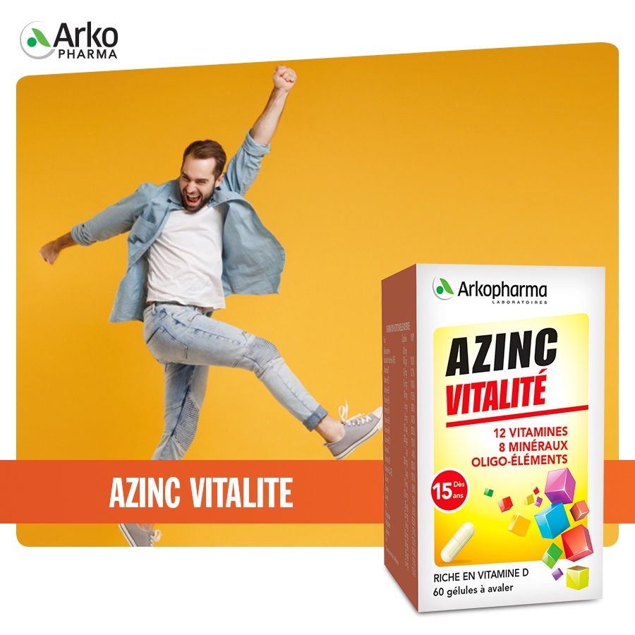 Viên uống vitamin và khoáng chất tổng hợp Arkopharma Azinc Adulte hộp 120 viên