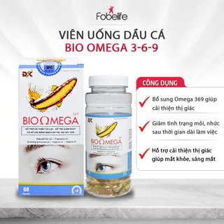 Viên Uống Dầu Cá Bio Omega ĐK Cải Thiện Thị Lực Sáng Mắt Bổ Não Hũ 60 viên