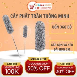 Chổi Quét Trần Gấp Gọn MISUMA, Lau Bụi, Quét Trần Nhà Thông Minh Lau Bụi Đa Năng, Chổi Quét Bụi Cao Cấp