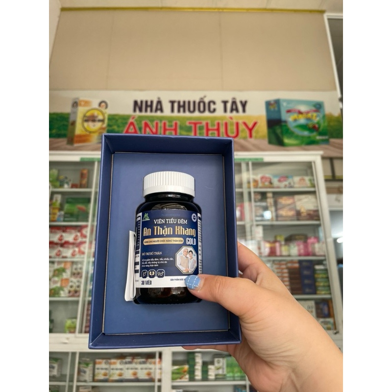 Viên tiểu đêm An Thận Khang Gold hộp 1 lọ 30 viên thận yếu đau lưng mỏi gối tê bại tiểu buốt , tiểu đêm
