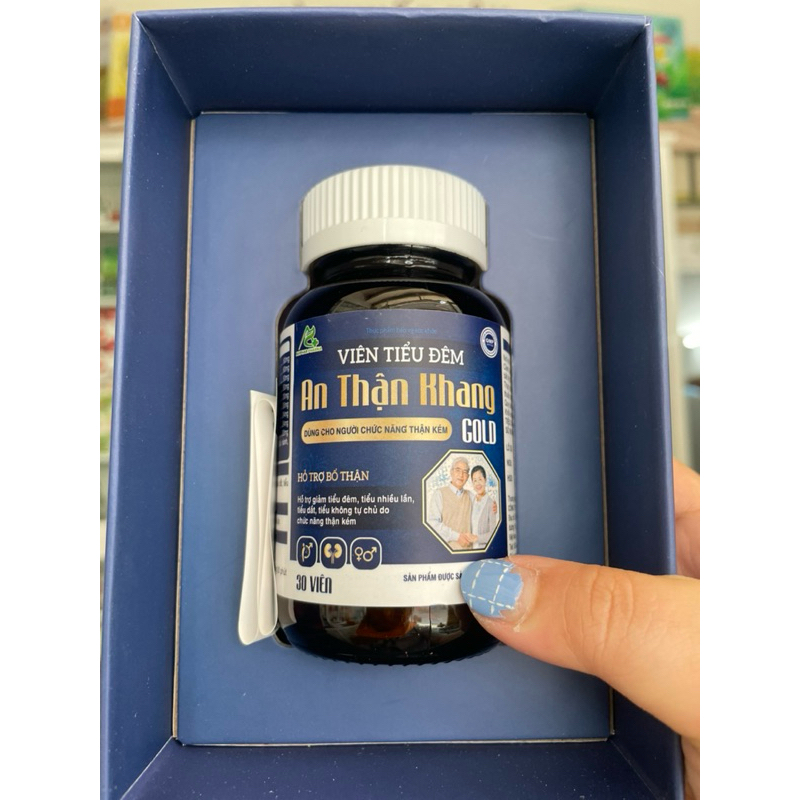 Viên tiểu đêm An Thận Khang Gold hộp 1 lọ 30 viên thận yếu đau lưng mỏi gối tê bại tiểu buốt , tiểu đêm