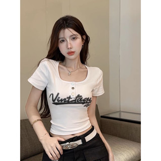 ÁO THUN CỔ VUÔNG NÚT VINTAGE BG