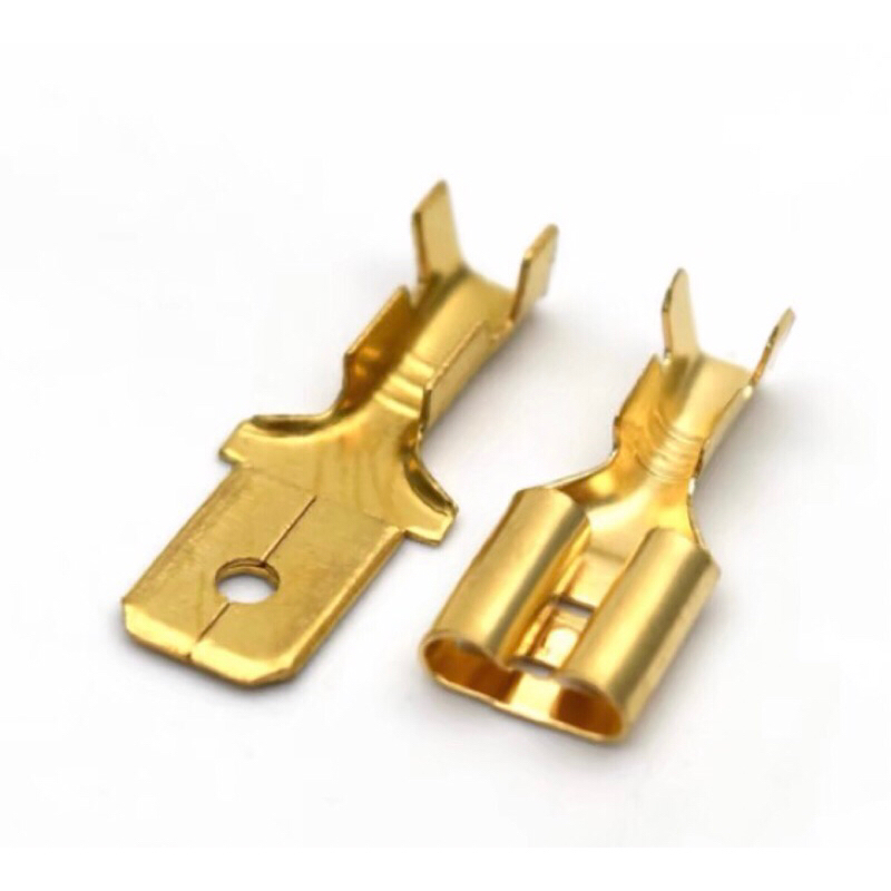 100 Đầu Cos Nối Dây Điện, cos gài ghim, cốt đực cốt cái trần, cosse loa, jack loa Cao Cấp,đầu cos tủ