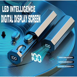 Tai nghe Bluetooth không dây TWS-201 Tai nghe nhét tai 5.0 Chống nước cảm ứng âm thanh nổi có hộp sạc Tai nghe bluetooth