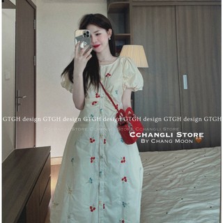 Siuu phẩm váy hoa thêu dúm ngực tay bồng so hott  Size SM