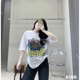 Áo phông trắng cộc tay scooby cute