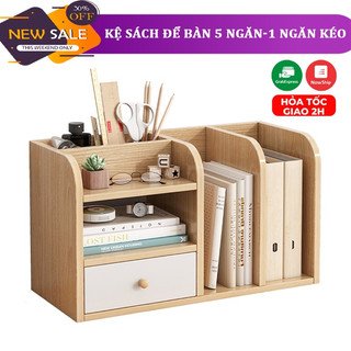 Kệ sách vân gỗ đề bàn nhiêu ngăn tiện lợi tủ đựng hồ sơ tài liệu sách vở