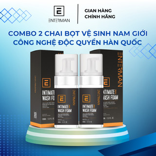 Combo 02 Bọt Vệ Sinh Nam Giới ENTERMAN Intimate Wash Foam Dung Dịch Tạo Bọt Hương Nước Hoa 100ml [Công Nghệ Hàn Quốc]