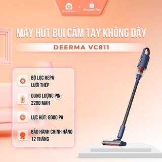 Máy Hút Bụi Cầm Tay không Dây Deerma VC811 Dung Lượng Pin 2200 MAH Lực Hút 8000PA Chống Tiếng Ồn