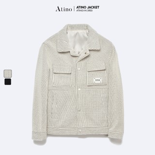 Áo khoác jacket nỉ dạ nam atino vải dạ lông lót gió 2 lớp hàn quốc phong cách trẻ trung chuẩn form ad2.8103