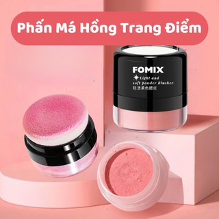 Phấn má hồng mềm mịn lâu trôi chống thấm nước kèm bông mút, phấn má siêu mịn bám lâu trên da màu tự nhiên