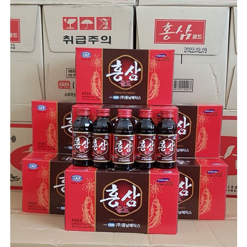 NƯỚC HỒNG SÂM HÀN QUỐC( hộp 10 chai)