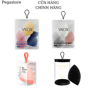 Bông phấn ướt Vacosi |Mút  tán kem nền PH05 / PH06 (Hộp 1C) / Bông phấn Vacosi khô tròn size lớn