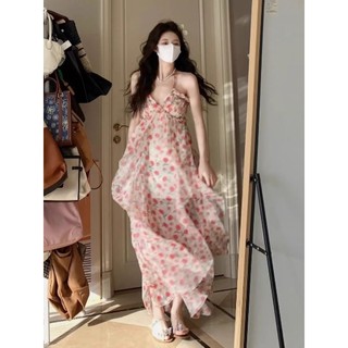 Váy maxi hoa có đệm ngực hàng quảng châu loại 1