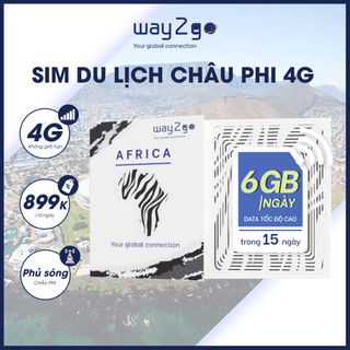 SIM du lịch CHÂU PHI KHÔNG GIỚI HẠN WAY2GO TỐC ĐỘ CAO