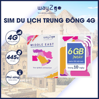 SIM du lịch TRUNG ĐÔNG KHÔNG GIỚI HẠN WAY2GO TỐC ĐỘ CAO