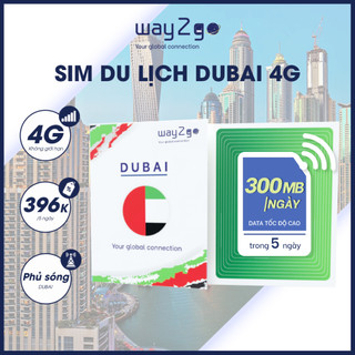 SIM du lịch DUBAI KHÔNG GIỚI HẠN WAY2GO TỐC ĐỘ CAO