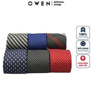 Cà vạt nam OWEN cao cấp chất liệu silk poly mềm mại thiết kế kiểu cavat bản nhỏ đẳng cấp lịch lãm