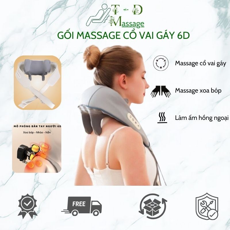 MÁY MASSAGE CỔ VAI GÁY 6D - KỸ THUẬT MASSAGE TRỊ LIỆU SỐ 8 - CẢI THIỆN SỨC KHỎE TỔNG THỂ