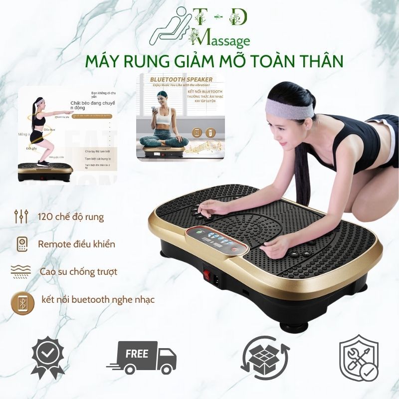 Máy Rung Lắc Toàn Thân Giảm Béo Hiệu Quả - Thiết Bị Giảm Cân, Máy Tập Giảm Mỡ Bụng - Kết Nối Nghe Nhạc Blutooth