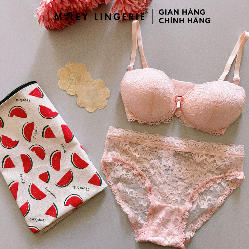 Bộ Đồ Lót Ren Hoa Gọng Mềm Elegant Lady Miley Lingerie BRL05- FLS03