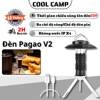 Đèn Cắm Trại 3 Chế Độ Siêu Sáng Led, Đèn Sử Dụng 10-12h Du Lịch Có Thể Dùng Treo Lều Vintage