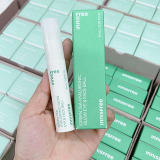 Cây Lăn Dưỡng Da Mắt Và Da Mặt Innisfree Green Tea Hyaluronic Glow Eye & Face Ball 10ml