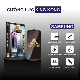 Kính cường lực Samsung A12 / M12 KingKong full màn, chống bám bụi, bám nước