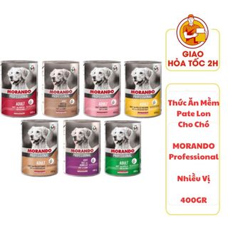 (CÓ QUÀ TẶNG) Thức Ăn Mềm Pate Lon MORANDO Cho Chó Nhiều Vị - 400gr