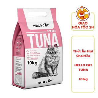 (CÓ QUÀ TẶNG) Thức Ăn Hạt Cho Mèo HELLO CAT TUNA - 10Kg