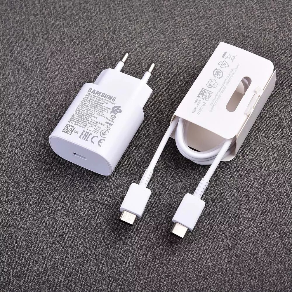 Bộ sạc nhanh 25w tương thích với Samsung chân cắm Type C kèm dây sạc nhanh Type C DYDX Bảo hành Lỗi 1 đổi 1