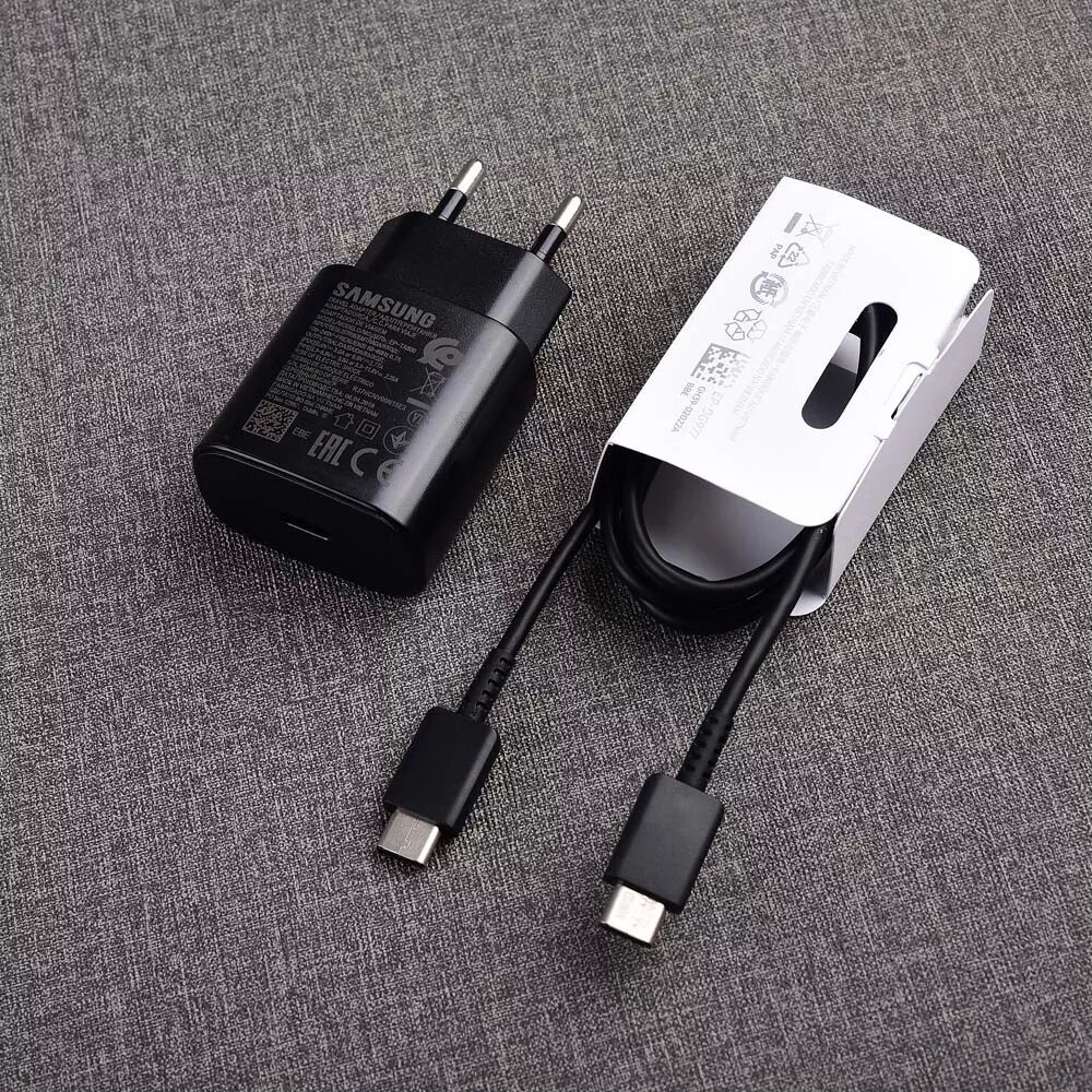 Bộ sạc nhanh 25w tương thích với Samsung chân cắm Type C kèm dây sạc nhanh Type C DYDX Bảo hành Lỗi 1 đổi 1
