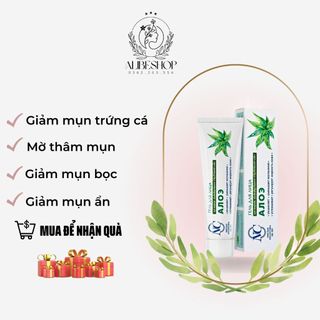 Kem giảm mụnNC Nga gel lô hội giảm mụn ẩn đầu đen trứng cá mụn cám se khít lỗ chân lông- [𝐓𝐚̣̆𝐧𝐠 𝐦𝐚́𝐲 𝐦𝐚𝐬𝐬𝐚𝐠𝐞𝐫 𝐦𝐚̣̆𝐭]