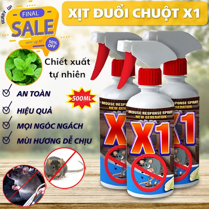 Chai Dung Dịch Xịt Đuổi Chuột Châu Âu X1 - CARE 500ml Dùng Xe Ôtô