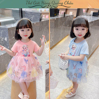 Đầm bé gái công chúa elsa thời trang, váy elsa dành cho bé gái đáng yêu