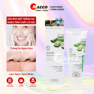 Sữa Rửa Mặt Trắng Da Ngừa Mụn Sạch Nhờn 3in1 Hàn Quốc Dabo Tinh Chất Lô Hội 180ml