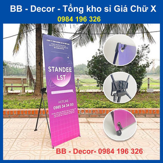Chân Standee Chữ X, Khung standee x kích thước 60x160 cm & 80x180 cm loại thường