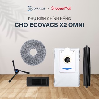 Phụ kiện robot hút bụi Ecovacs X2 Omni/ X2 Combo | Phụ kiện X2 Omni chính hãng | Chổi chính | Giẻ lau | Mô-đun khử trùng