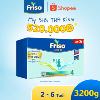 Mua 2,8kg Tặng 1 Gói 400G Sữa Bột Friso Gold 4 Hộp Giấy 3,2KG