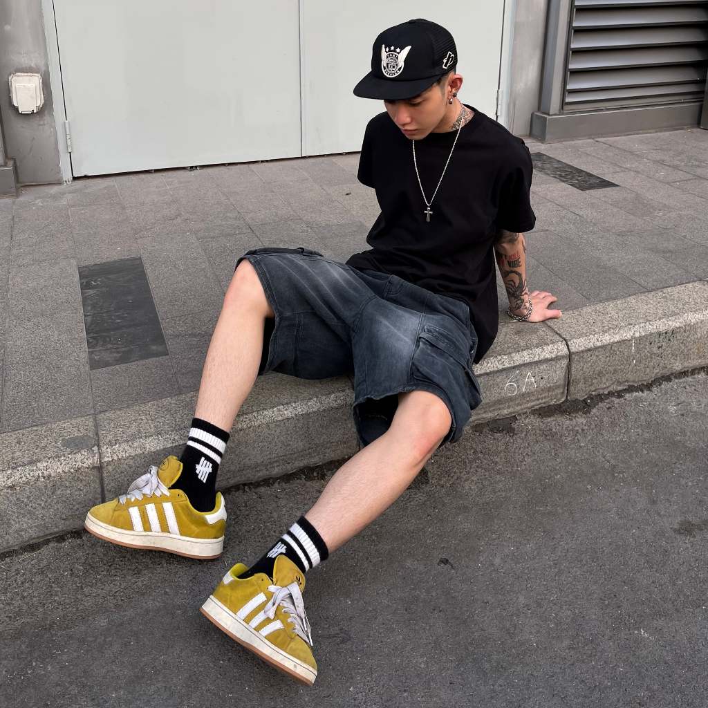 Bad Choices | Quần Shorts Jean túi hộp WASH màu form Unisex