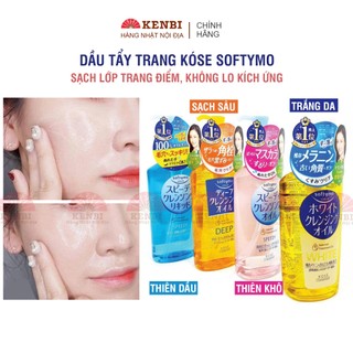 Tẩy trang dầu Kose Softymo Nhật Bản Cleansing Oil 230ml đủ màu - Kenbi Hàng Nhật nội địa