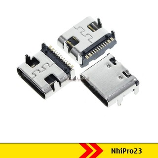Jack cái usb type-c, chân sạc cổng usb 3.1 type-c 16p - 16p smd hàn pcb