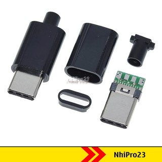 Đầu jack usb type-c diy đầu cắm kèm vỏ type-c mirco usb 3.1