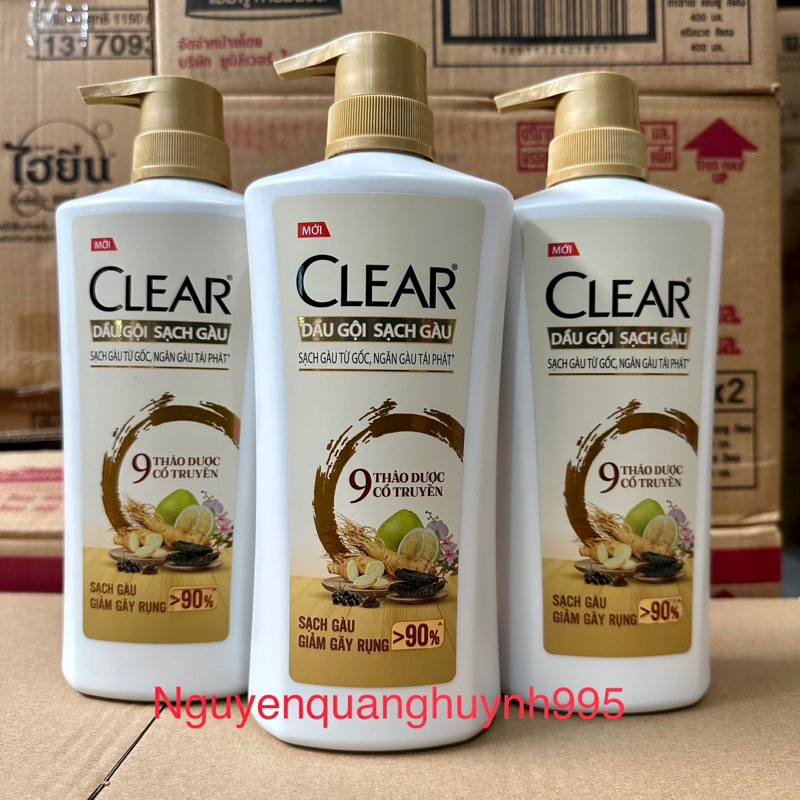 Dầu Gội Clear 9 Thảo Dược Cổ Truyền 630g