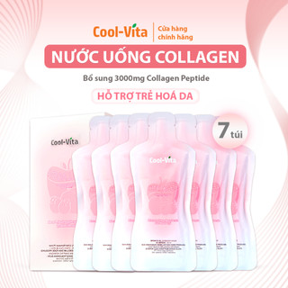 Nước Uống Collagen Peptide Coolvita Giúp Trẻ Hóa Da, Cải Thiện Sức Khỏe Tóc Móng (45ml× 7 túi)/hộp
