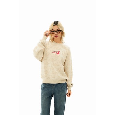 Áo Nỉ Không Mũ BOO Unisex Oversized In Tràn Hình Gấu Dâu Lotso