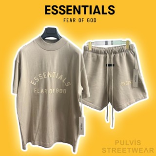 [Mirror Quality] - Set Quần Áo FOG Fear Of God ESSENTIALS The Core SS23 Beige, Bộ quần áo FOG ESSENTIALS cộc